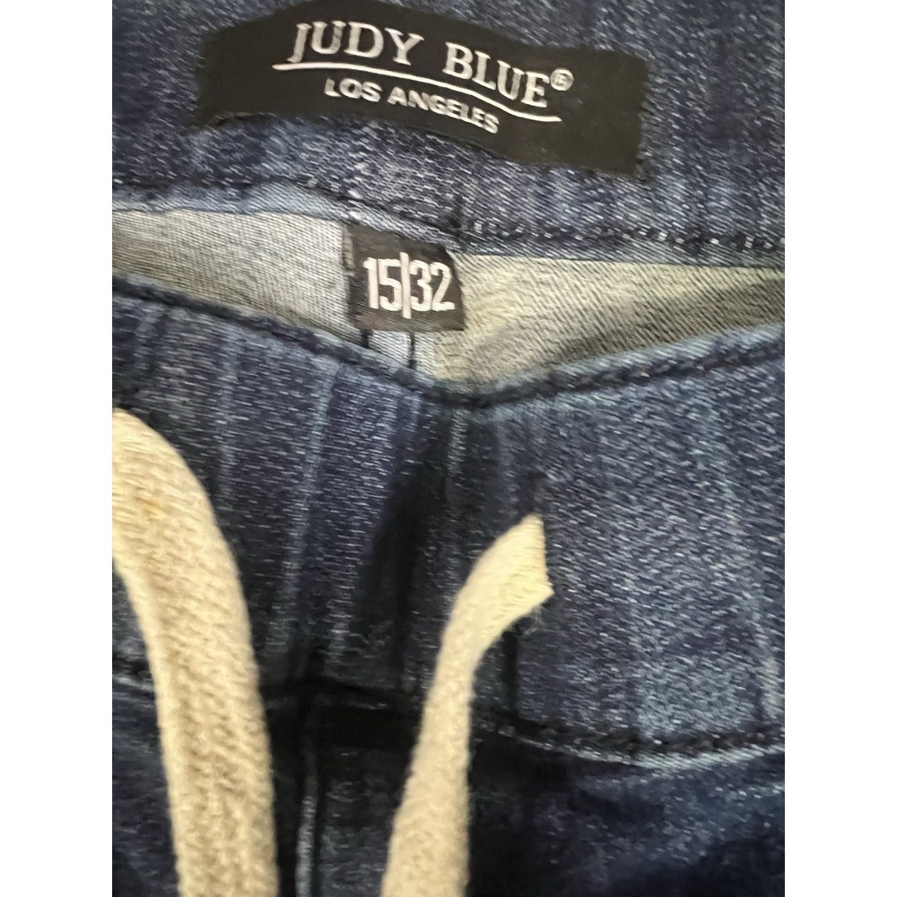 Judy Blue Women's Blue Medium Wash Jogger Jeans Drawstring Pockets Mid Rise - Picture 3 of 16